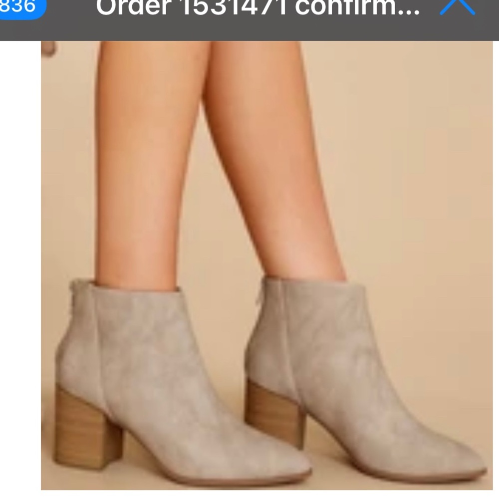 taupe ankle bootie